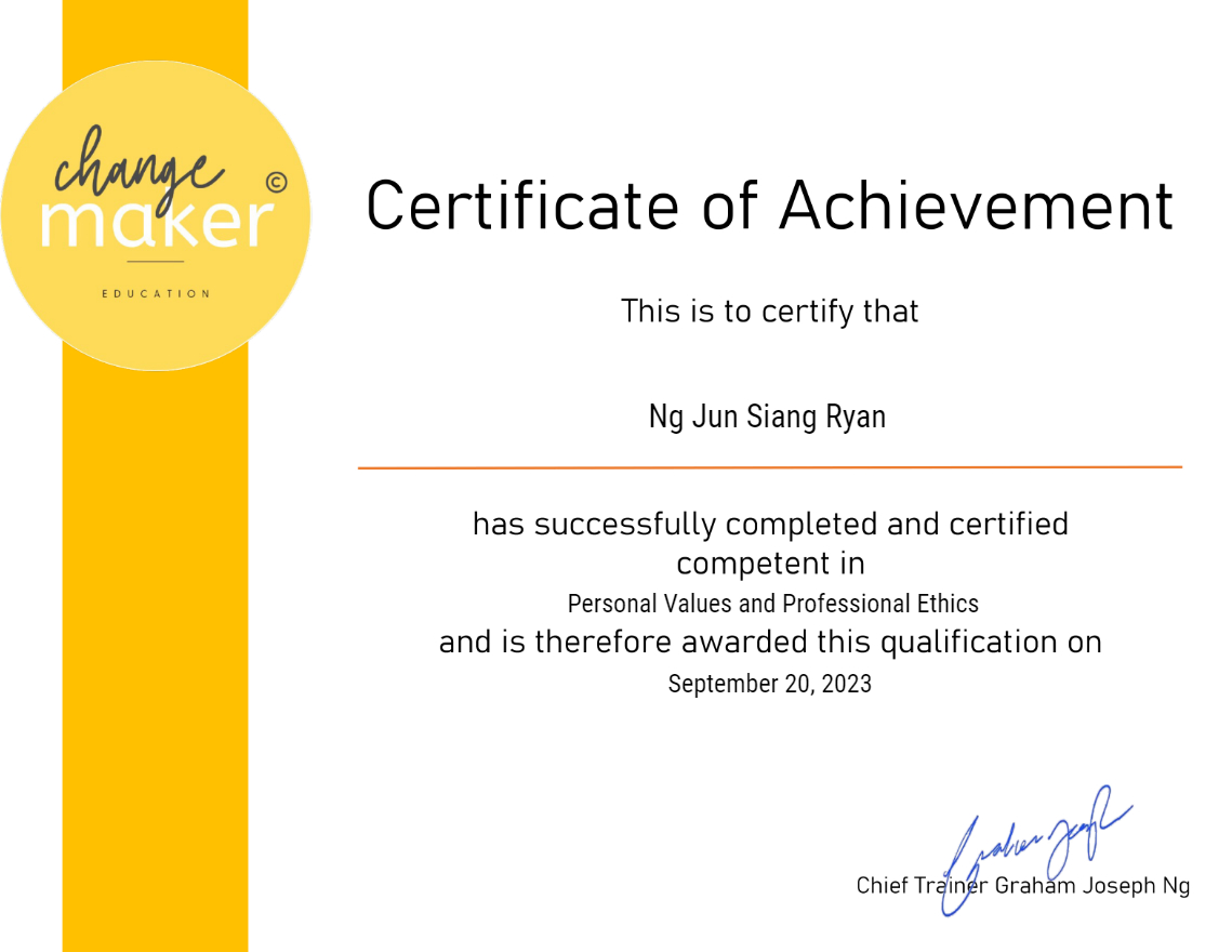 Personal Values and Professional Ethics