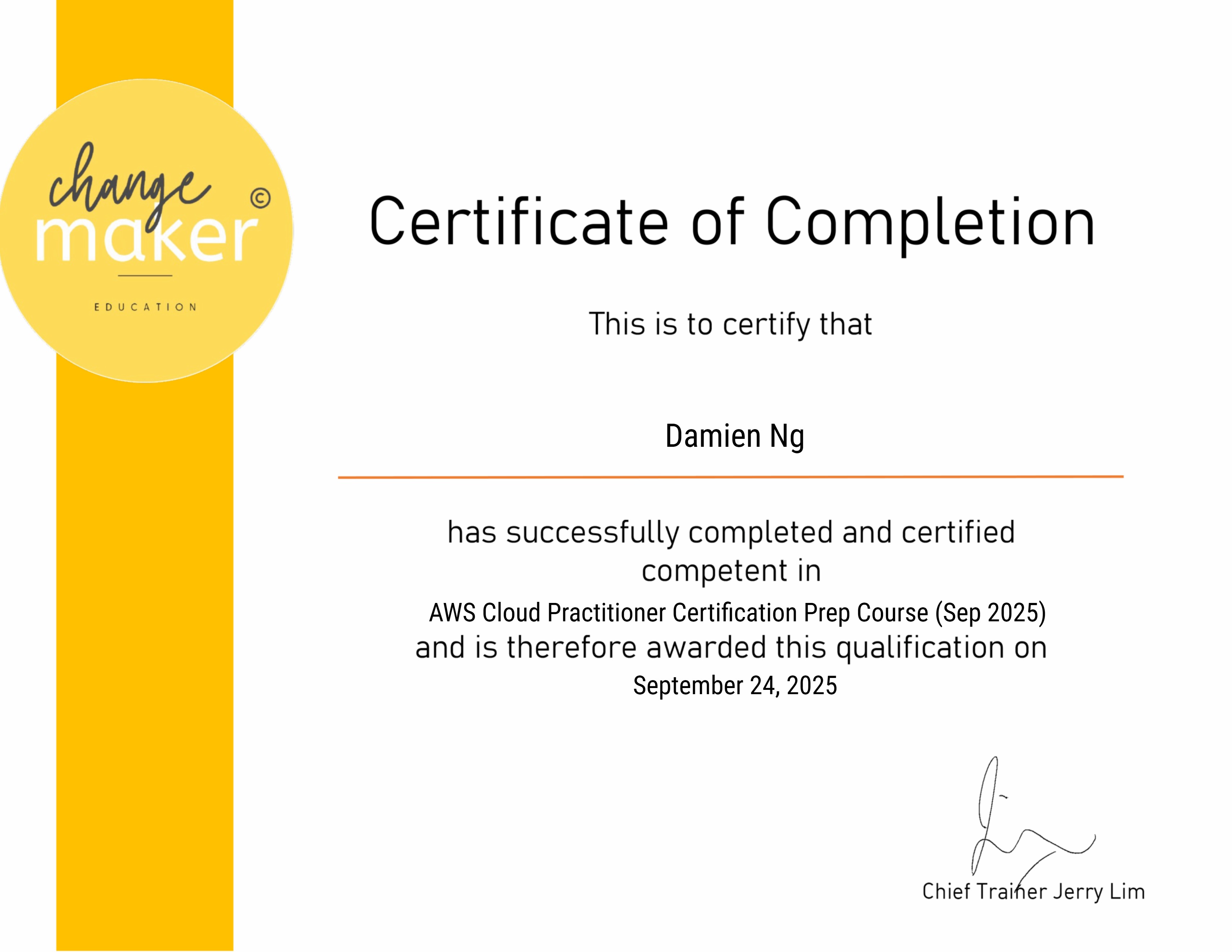 AWS Cloud Practitioner Certification Prep Course (Sep 2025)