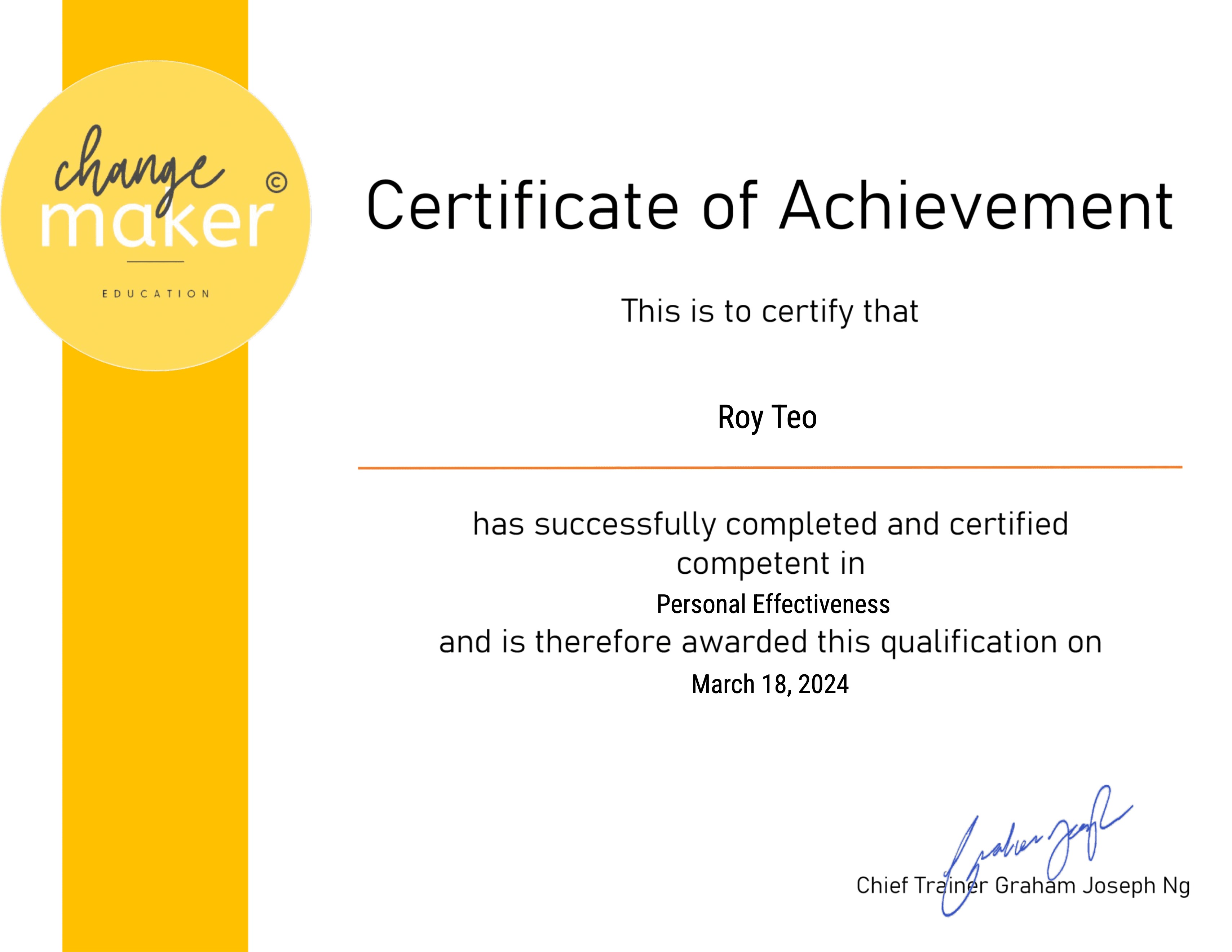 Personal Effectiveness